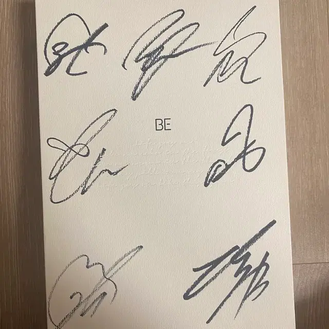 방탄소년단 BE 앨범 친필싸인(비매)