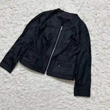 [ c6874 ] 노카라 자켓 긴팔 블랙