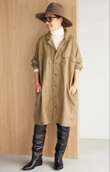 [ Plage ] Utility Long 셔츠 원피스