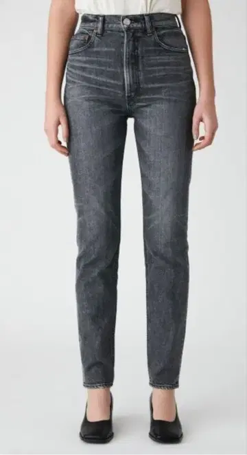 하이웨스트 스키니 데님 moussy