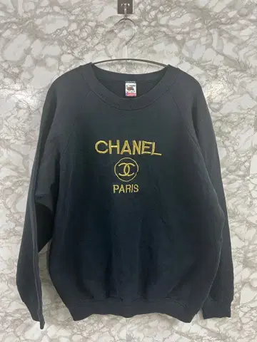 FRUIT OF THE LOOM USA제 네이비 로고 맨투맨 XL