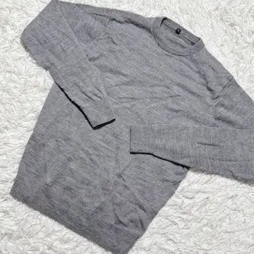 [ c6926 ] 무인양품 니트 스웨터 긴팔 그레이 울 100%