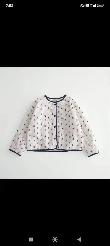 사만사 모스모스 충전솜 자수 파이핑 자켓