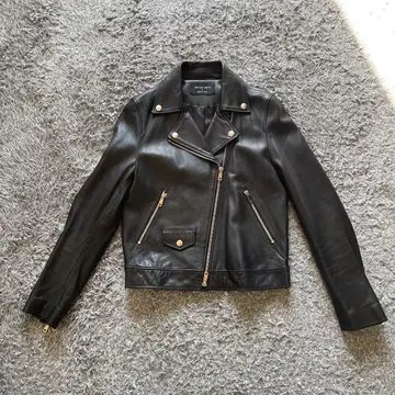 UNITED TOKYO 블랙 가죽 라이더 자켓 사이즈 2