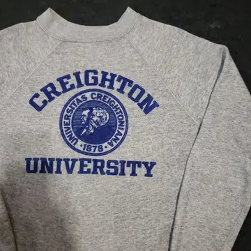 70s 빈티지 스웨트 셔츠 플로키 프린트