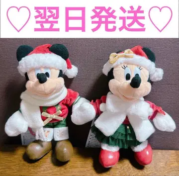 디즈니 크리스마스 2025 인형 배지 미키 미니 택 포함 새상품