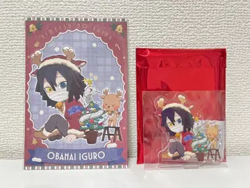 귀멸의 칼날 크리스마스 아크릴 스탠드 엽서 이구로 오바나이
