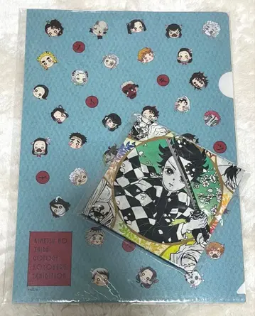 귀멸의 칼날 고토게 코토하루 원화전 클리어 파일 & 모던 손수건 세트