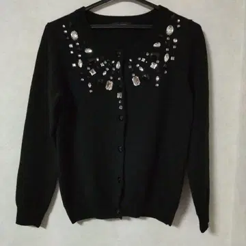 유나이티드 애로우즈 비쥬 니트 가디건 블랙