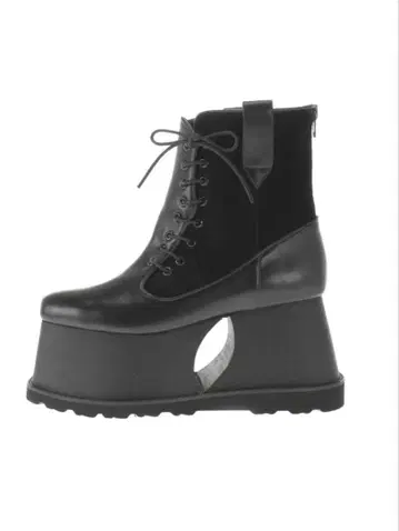 파메오 포즈 위치즈 부츠 블랙 통굽