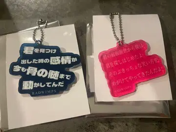 RADWIMPS 가사 키링 2개 세트