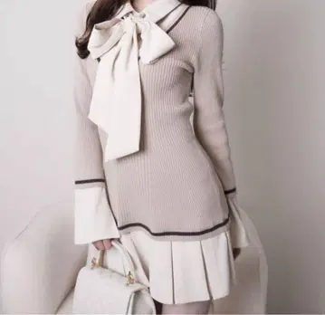 LIP SERVICE 셔츠 도킹 플리츠 원피스