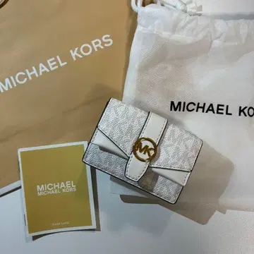 새상품 미사용 MICHAEL KORS 3단 폴더형 지갑 화이트
