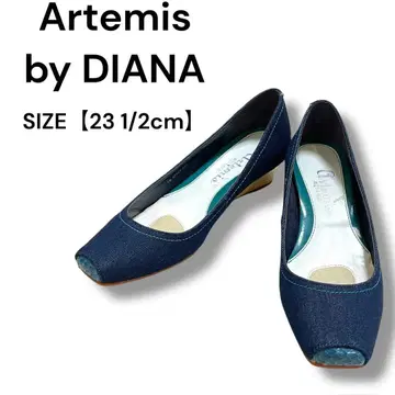Artemis by DIANA 데님 소재 스퀘어토 펌프스 23.5cm