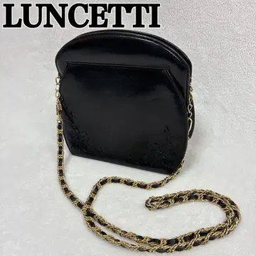 LANCETTI 체인 숄더백 블랙 빈티지