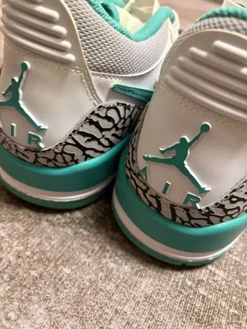 Jordan 에어쿠션 스니커즈 화이트/터콰이즈