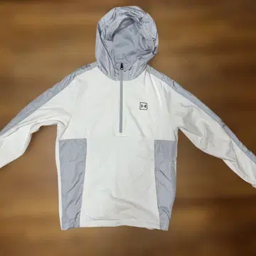 화이트/그레이 후드 부착 후드티