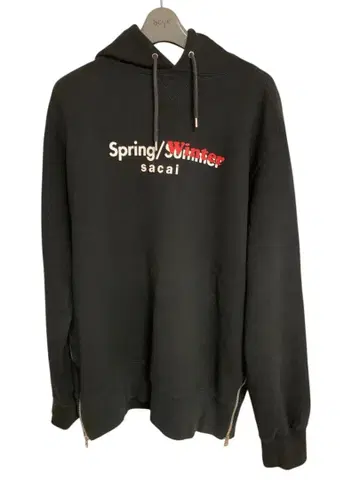 sacai Spring/Summer 후드티 사이즈 3 블랙