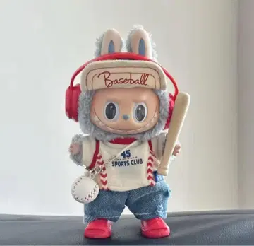 LABUBU 봉제 인형 코스튬 POP MART 마카롱 SET 야구