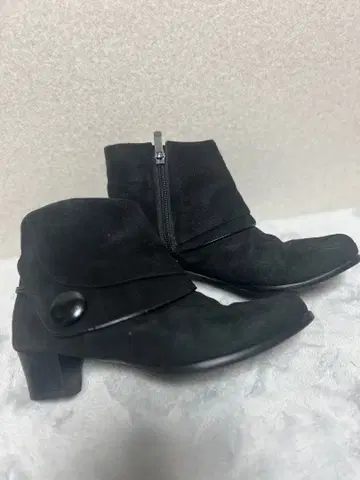 [ REGAL ] 스웨이드 숏부츠 블랙 사이드 지퍼 23.5cm