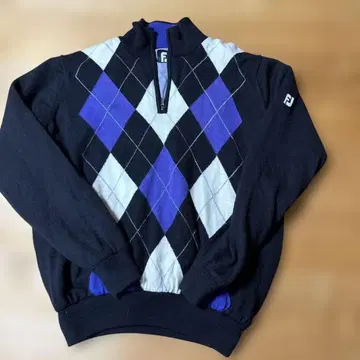 핏조이 FJ 다이아몬드 패턴 하프 지퍼 스웨터 완전 방풍 방한