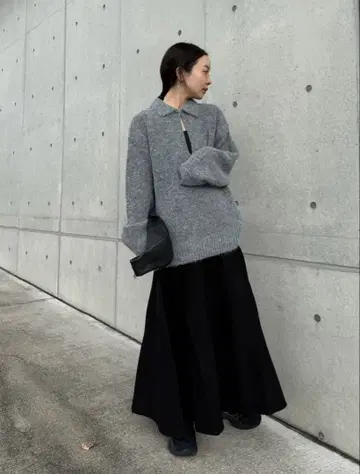 리디 택 포함 새상품 밀라노 리브 플레어 니트 스커트