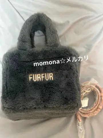 FURFUR 그레이 퍼 숄더백