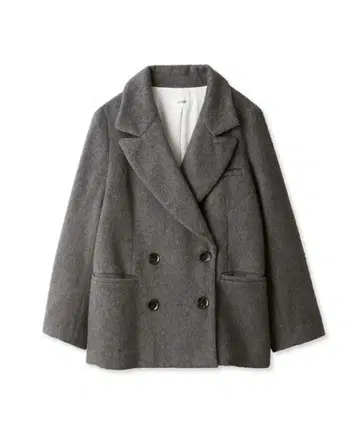 snidel 그레이 오버 박스 자켓 코트