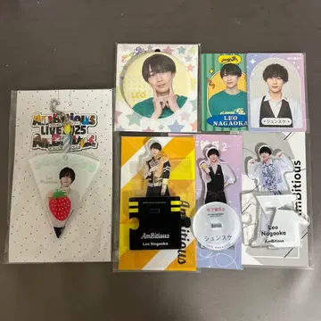 나가오카 렌오 묶음 판매 아크릴 스탠드 아크릴 키링 캔 배지 세트