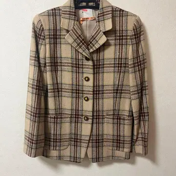 DEFACHE 체크 무늬 테일러드 자켓 사이즈 9