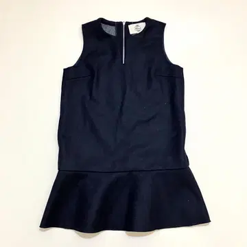 kaon 카온 울 플라노 페플럼 프릴 원피스 네이비 M