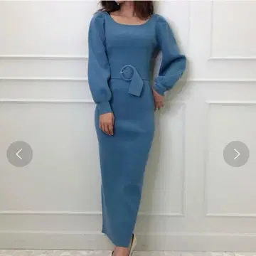 새상품 eimy istoire 턱 볼륨 슬리브 타이트 니트 원피스