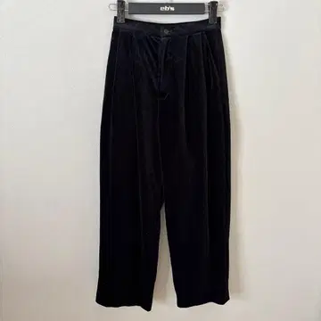 헷뽀코 선생님 블랙 벨로아 느낌 와이드 팬츠 스트레이트