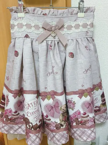 LIZ LISA 쇼콜라 패턴 스커트