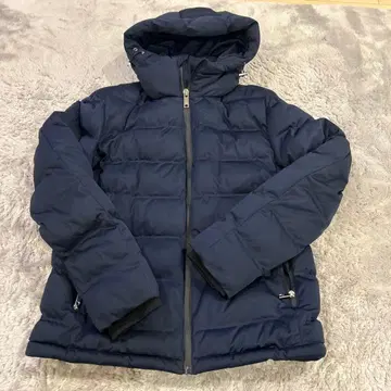 ZARA 네이비 후드 부착 다운 자켓 남성용