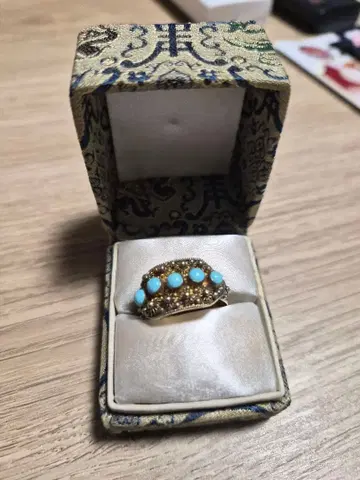 터콰이즈 장식 빈티지 반지