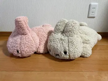 미피 복슬복슬 누워있는 봉제 인형 2종 세트 택 없음