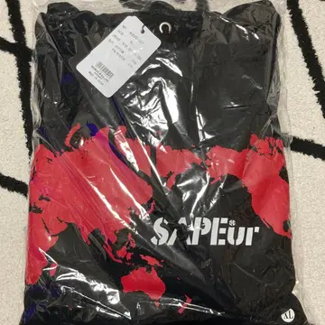 SAPEur 세계 지도 그래픽 후드티 XL