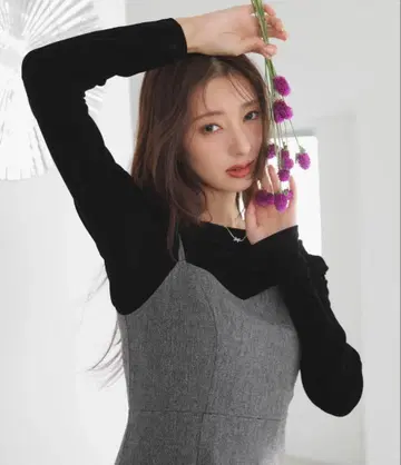 [ NOELA ] 벨로아 드레이프 상의(black)