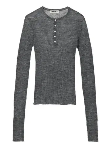 NKNIT sheer rib KNIT 그레이 1