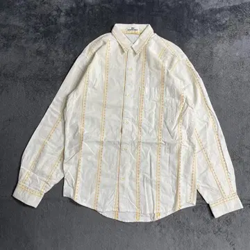 90s GIANFRANCO 긴팔 셔츠 스트라이프 화이트