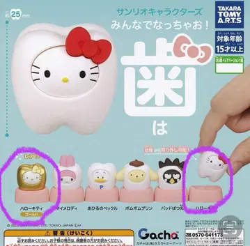 산리오 캐릭터즈 모두 함께 되자 -치아- 헬로키티 레어 골드