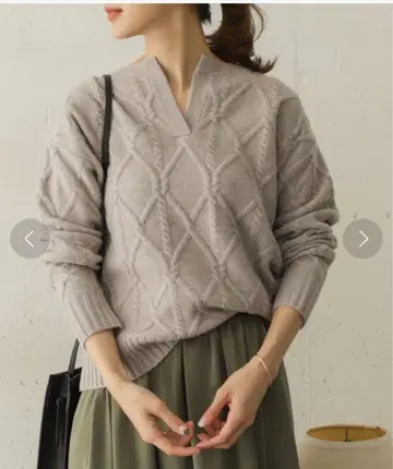 URBAN RESEARCH DOORS 다이아 무늬 스키퍼 풀오버