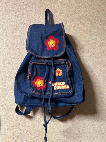 [ 레어 ] DAISY LOVERS 꽃무늬 와펜 데님 백팩