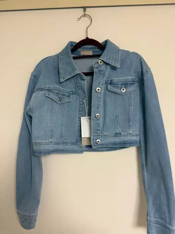 RESEXXY 라이트 블루 크롭 데님 자켓 미사용