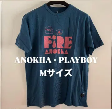 ANOKHA x PLAYBOY 콜라보 헴프 혼방 로고 T셔츠 M 사이즈