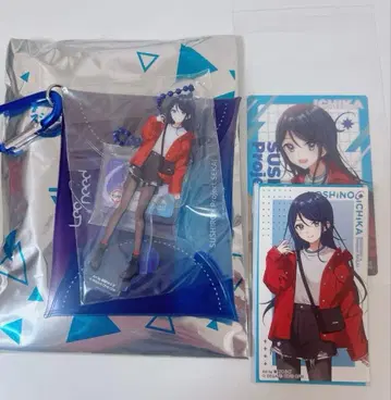 호시노 이치카 스시로 콜라보 멀티 파우치 클리어 카드 스티커 3종 세트