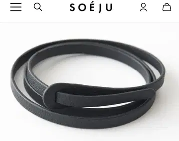 소주 비건 레더렛 세보 벨트 네이비