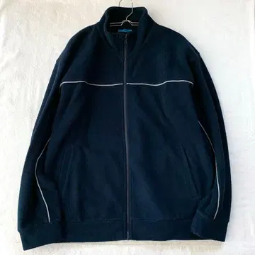 [ O.E.B ] 플리스 블루종 풀 집업 포켓 있음 하이넥 방한 L