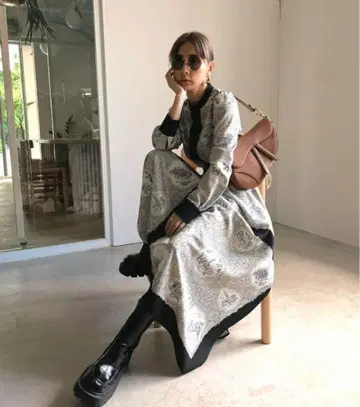 LANDSCAPE SCARF DRESS ameri vintage